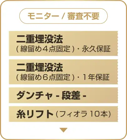 二重埋没法 ダンチャ-段差- 糸リフト(フィオラ10本)