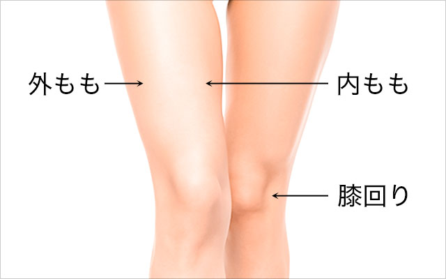 太ももの脂肪吸引部位