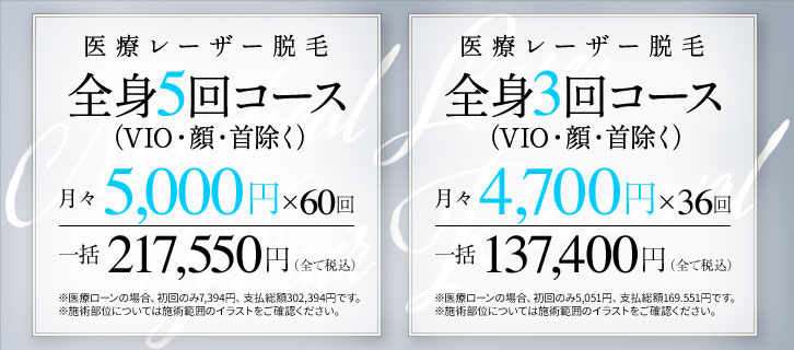 医療レーザー脱毛 月額制