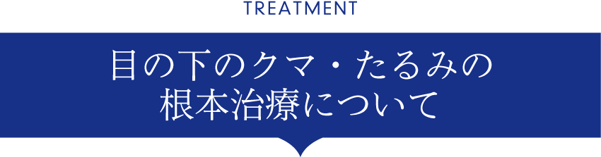 目の下のクマ・たるみの根本治療について