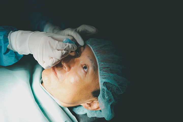 埋没法の手術時に行う目薬は何？