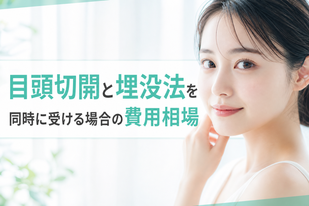 目頭切開と埋没法を同時に受ける場合の費用相場