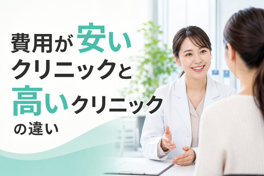 費用が安いクリニックと高いクリニックの違い