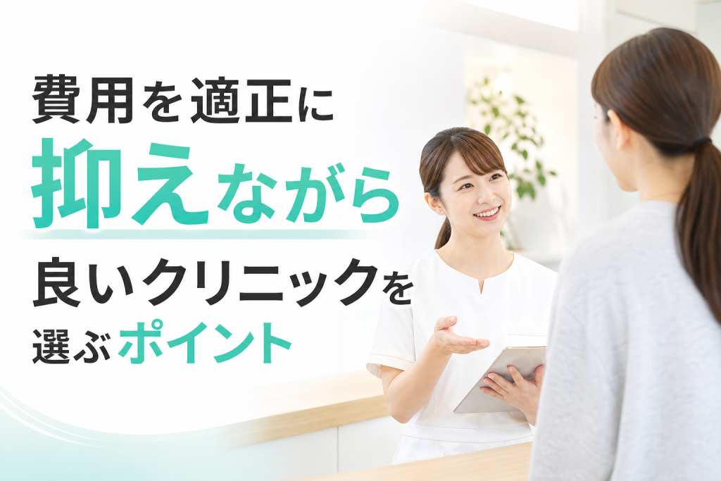 費用を適正に抑えながら良いクリニックを選ぶポイント