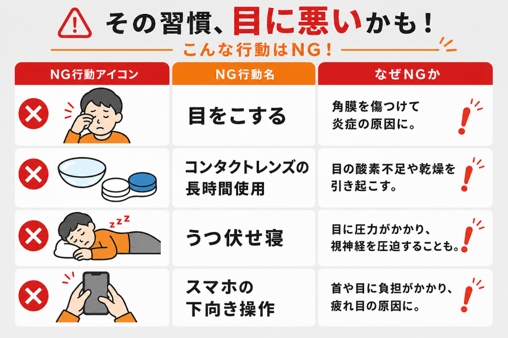 やってはいけないNG行動と腫れを長引かせる生活習慣