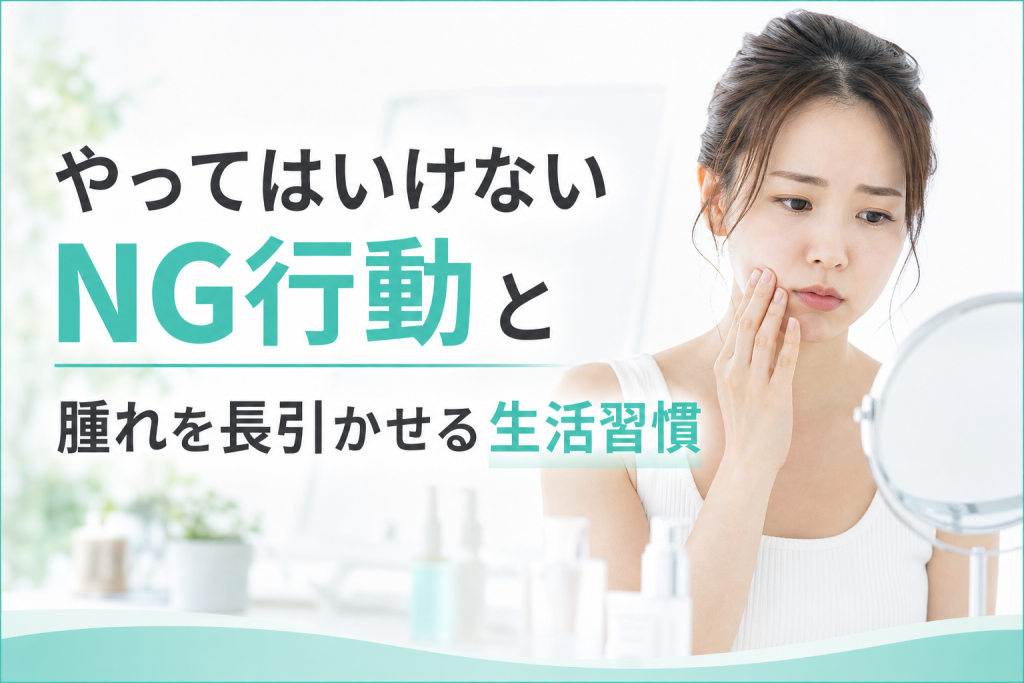 やってはいけないNG行動と腫れを長引かせる生活習慣