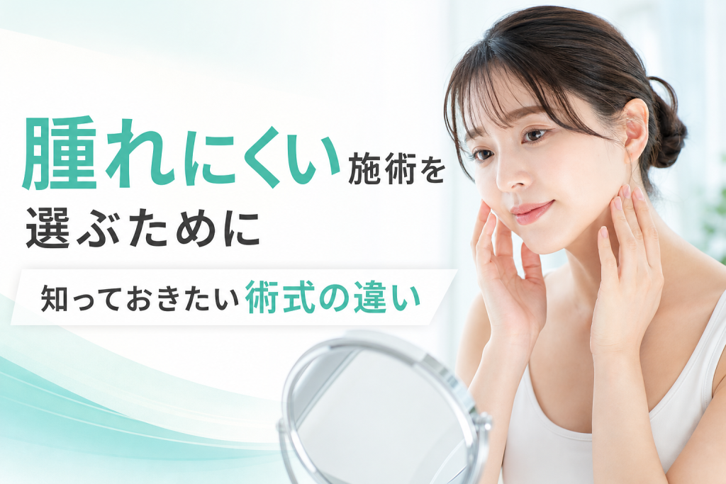 腫れにくい施術を選ぶために知っておきたい術式の違い