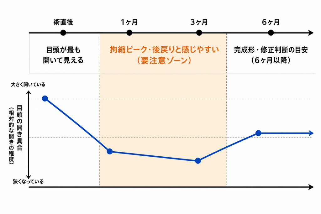 術後1〜3ヶ月の拘縮ピーク期に感じやすい変化