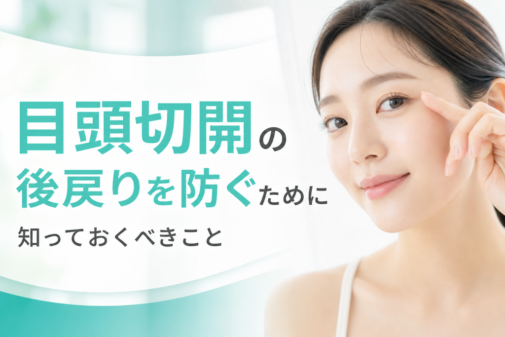 目頭切開の後戻りを防ぐために知っておくべきこと