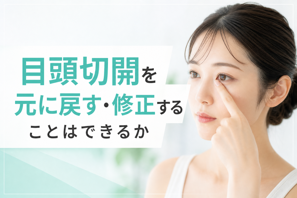 目頭切開を元に戻す・修正することはできるか