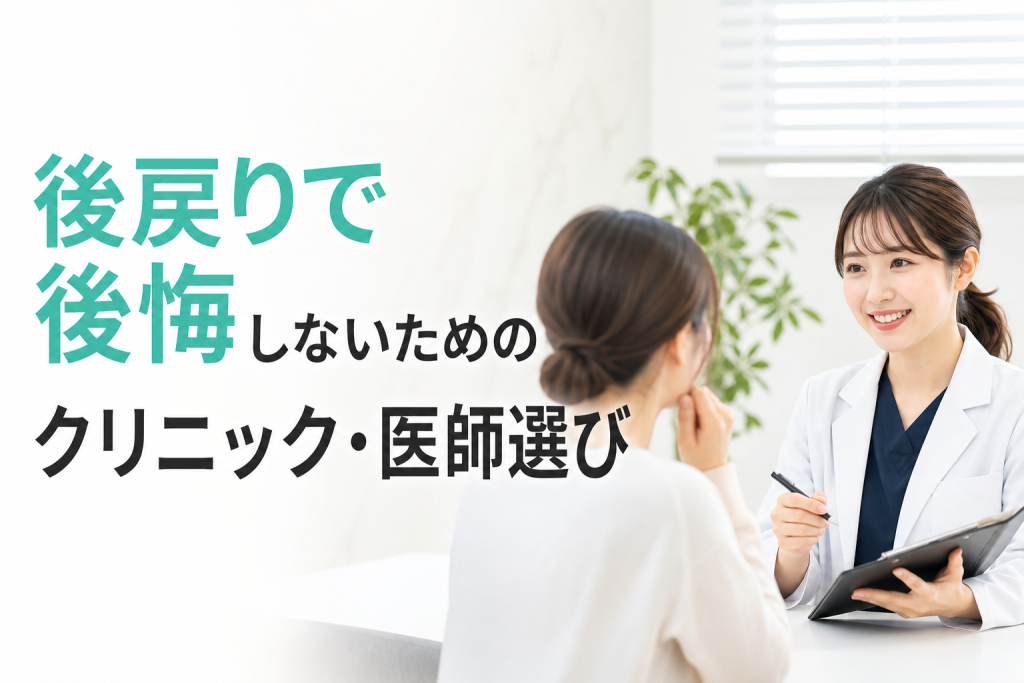 後戻りで後悔しないためのクリニック・医師選び