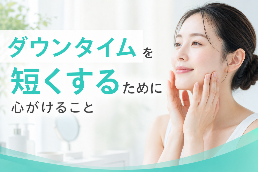 ダウンタイムを短くするために心がけること