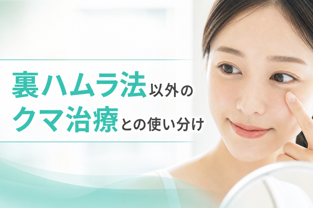 裏ハムラ法以外のクマ治療との使い分け