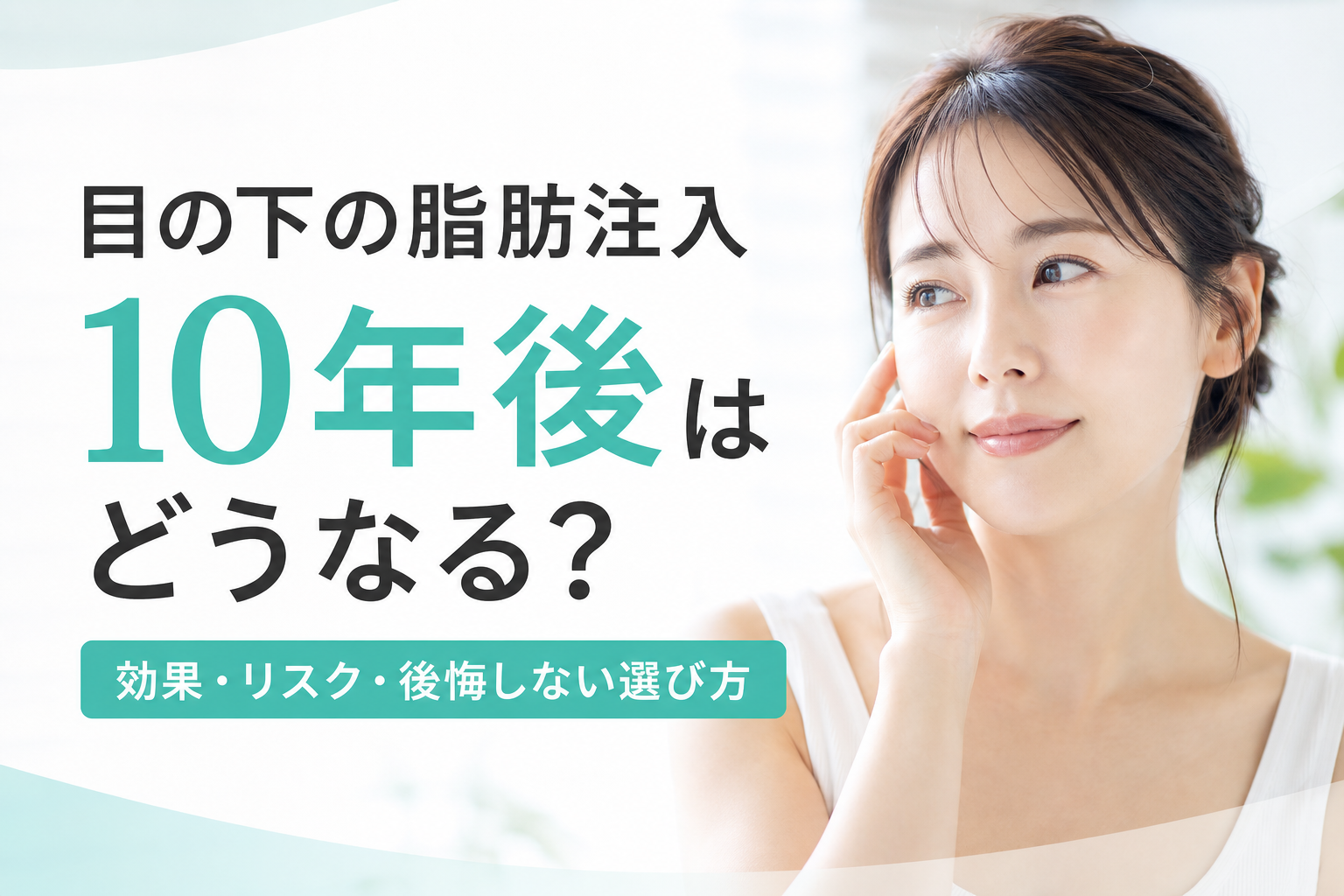 目の下の脂肪注入10年後はどうなる？効果・リスク・後悔しない選び方