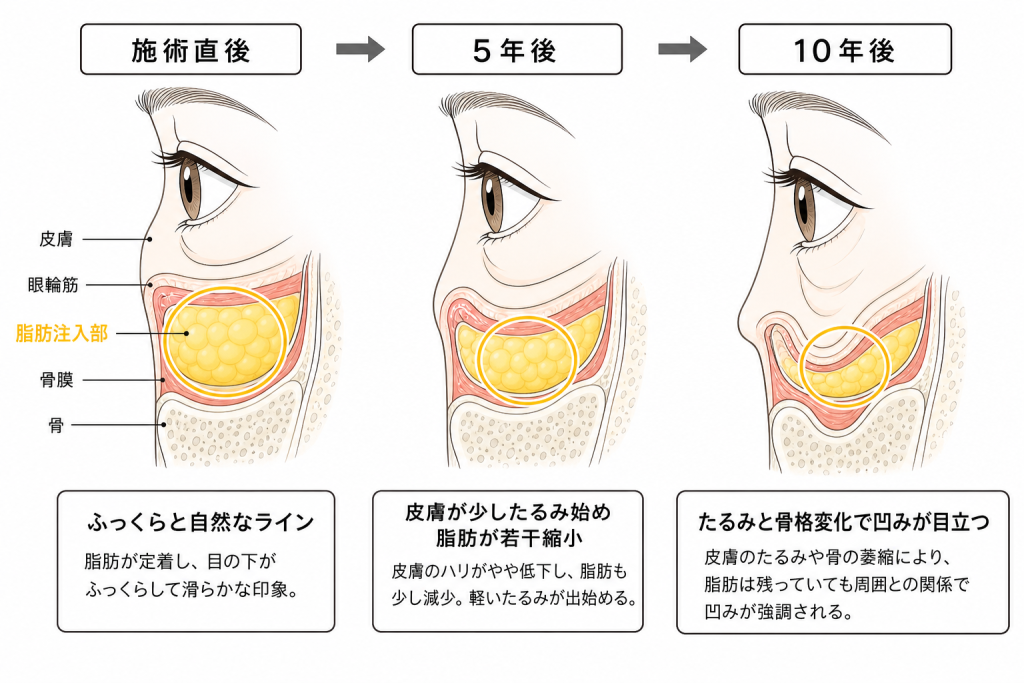 10年間で顔に起きる変化と脂肪注入への影響