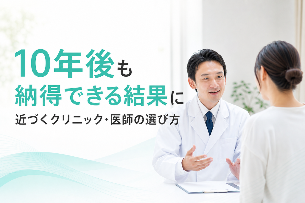 10年後も納得できる結果に近づくクリニック・医師の選び方