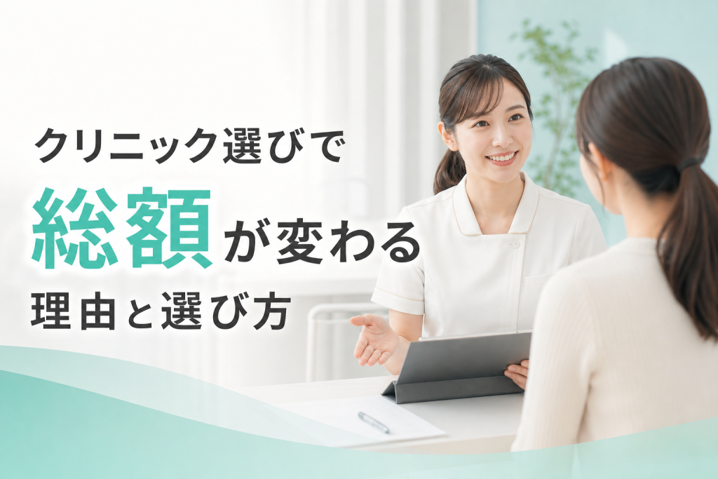 クリニック選びで総額が変わる理由と選び方