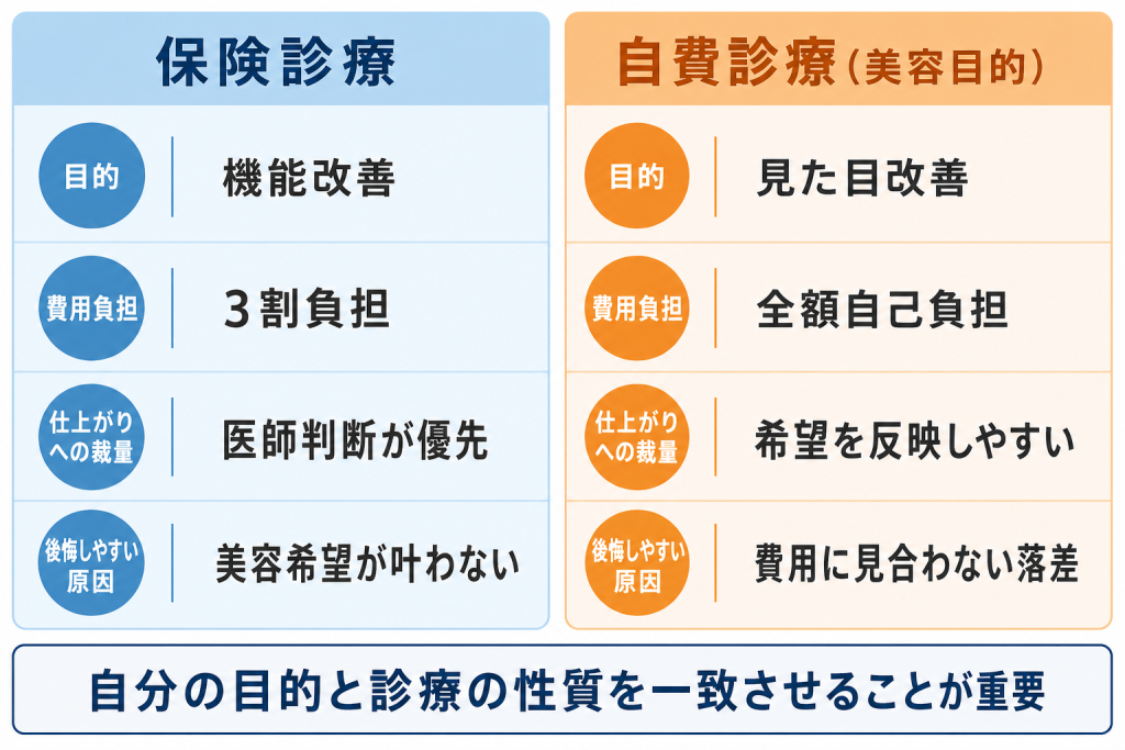 保険診療と自費診療で後悔の種類が異なる理由