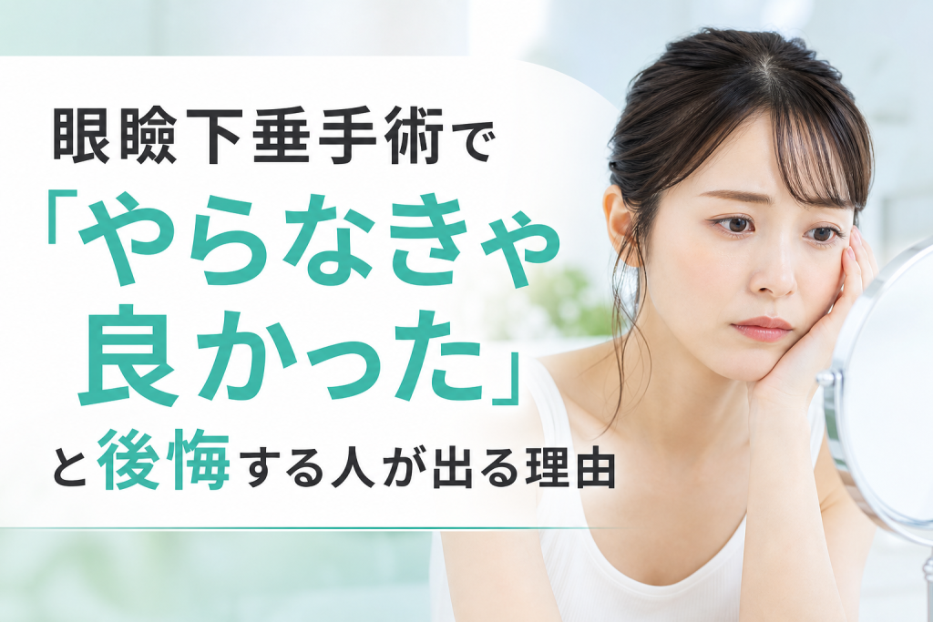 眼瞼下垂手術で「やらなきゃ良かった」と後悔する人が出る理由