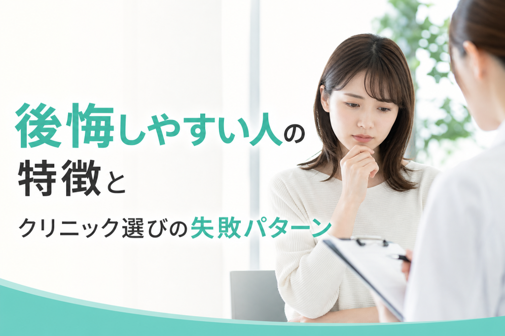 後悔しやすい人の特徴とクリニック選びの失敗パターン