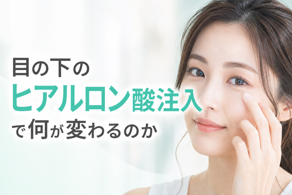 目の下のヒアルロン酸注入で何が変わるのか