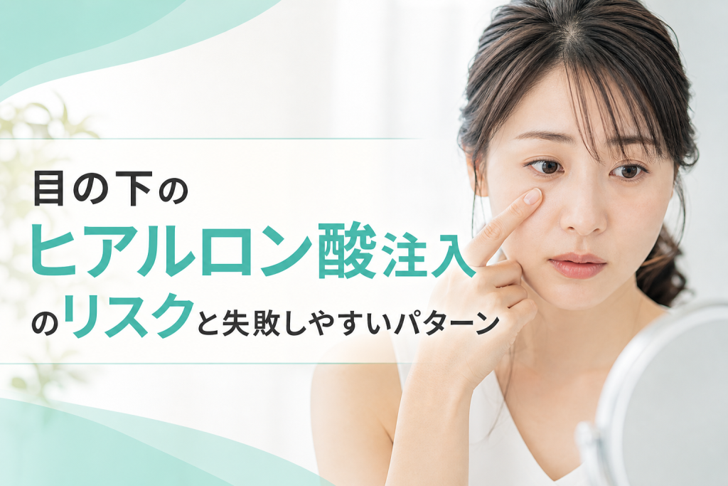 目の下のヒアルロン酸注入のリスクと失敗しやすいパターン