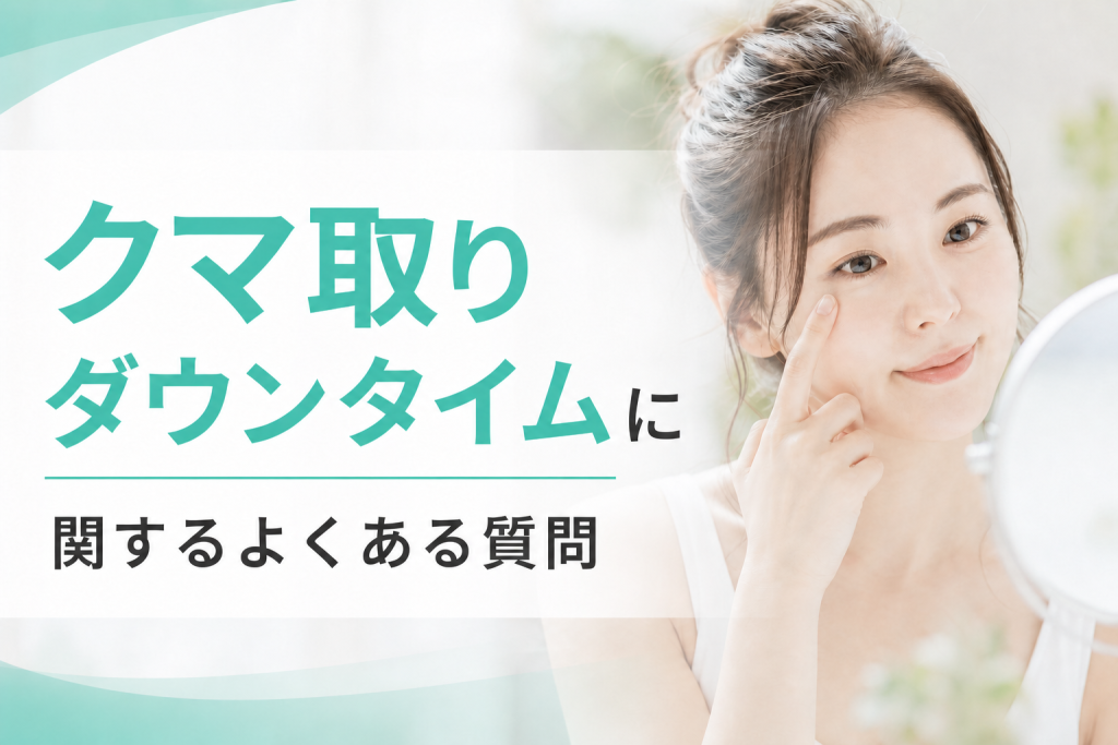 クマ取りダウンタイムに関するよくある質問