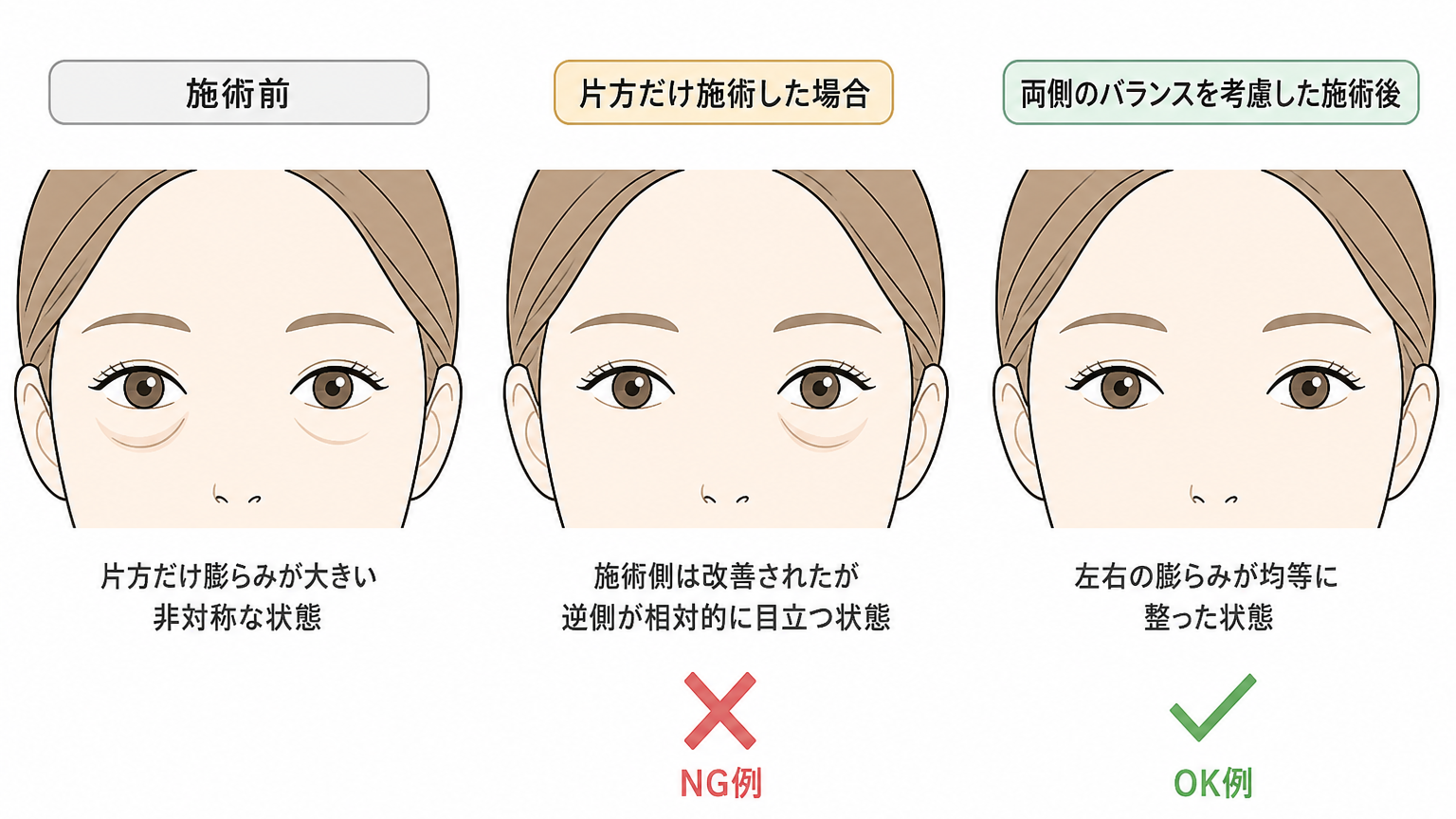 片方だけ施術する場合の左右バランスの考え方