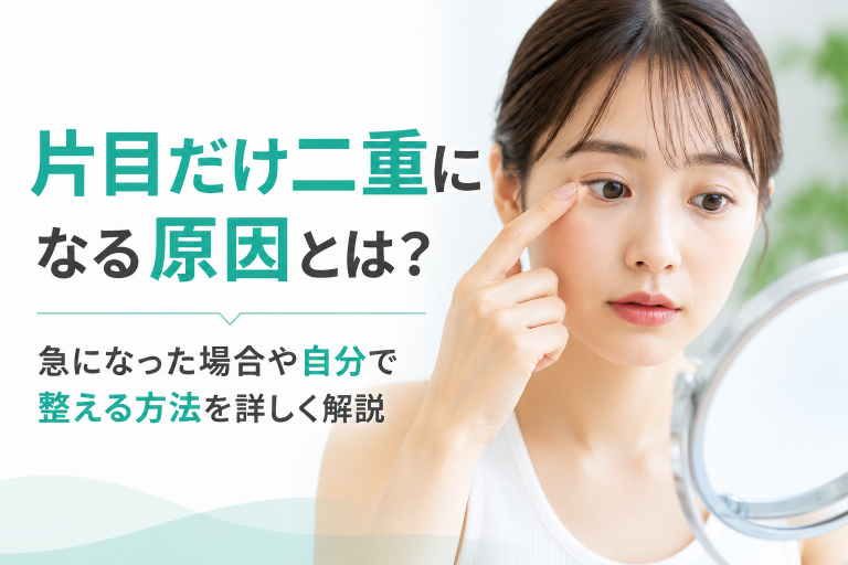 片目だけ二重になる原因とは？急になった場合や自分で整える方法を詳しく解説