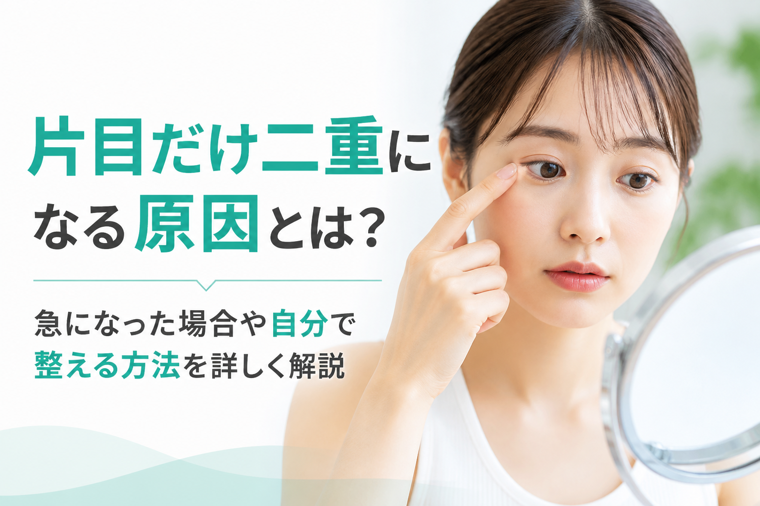 片目だけ二重になる原因とは？急になった場合や自分で整える方法を詳しく解説
