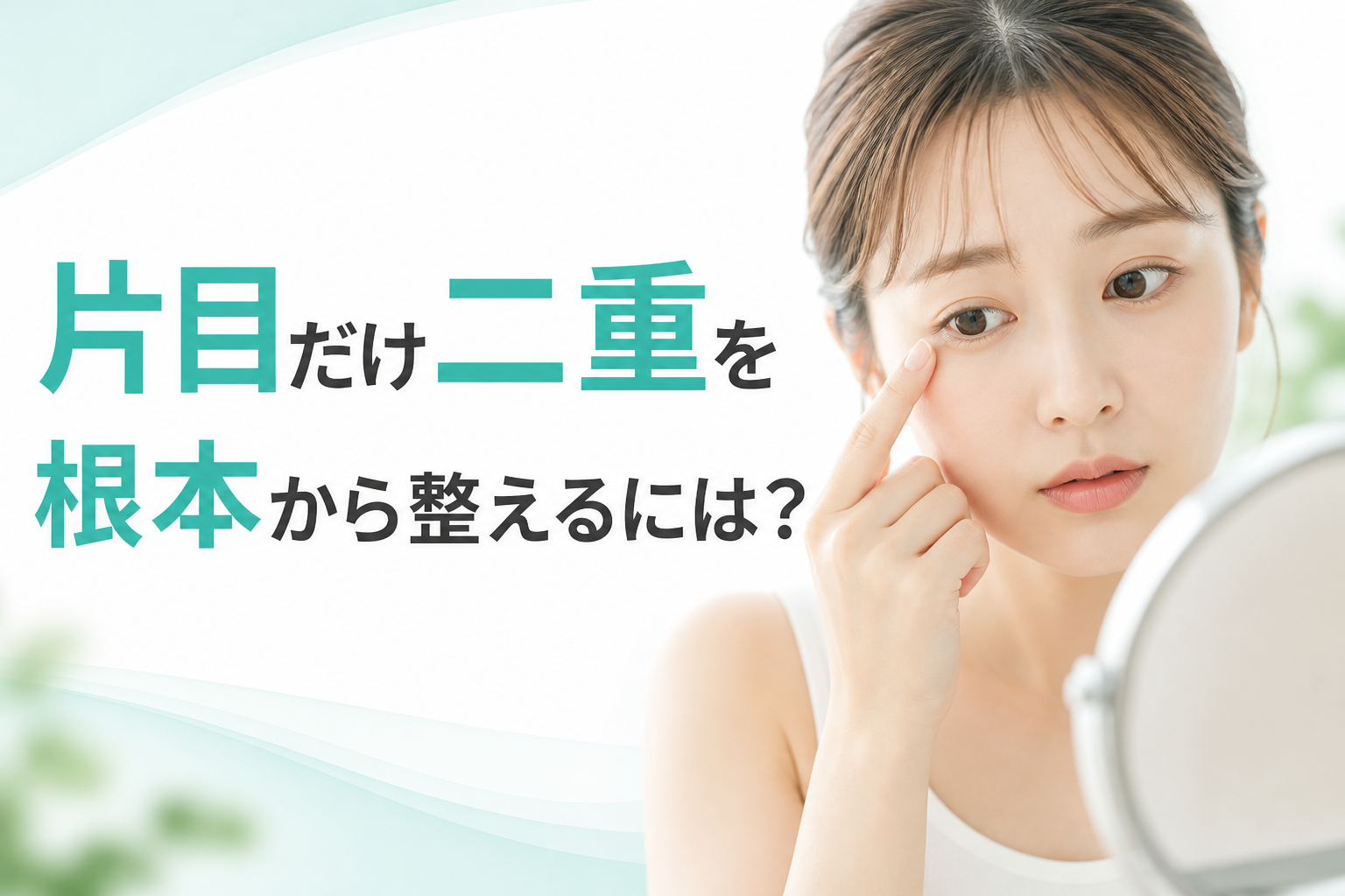 片目だけ二重を根本から整えるには?