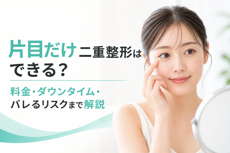 片目だけ二重整形はできる？料金・ダウンタイム・バレるリスクまで解説