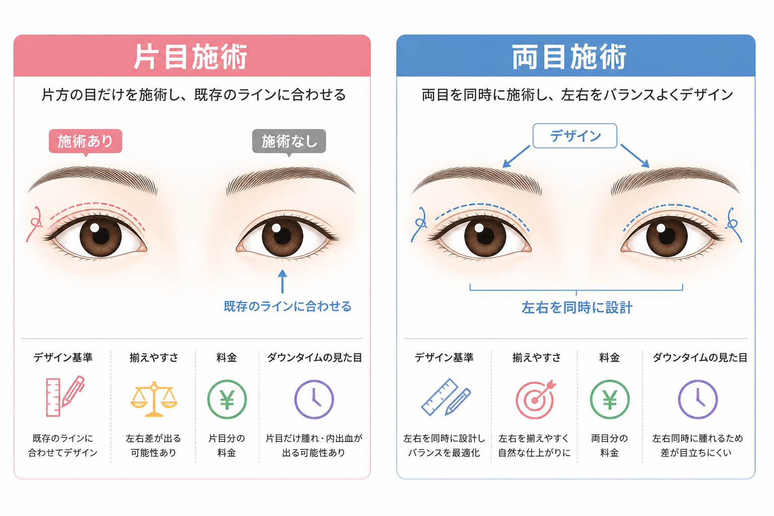両目施術との根本的な違い