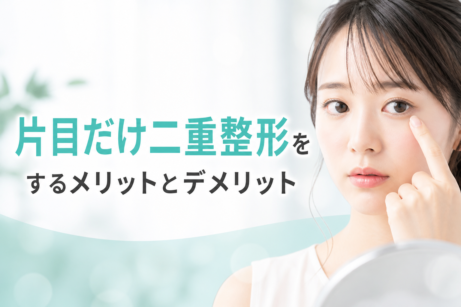 片目だけ二重整形をするメリットとデメリット