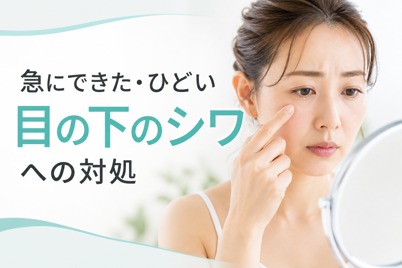 急にできた・ひどい目の下のシワへの対処