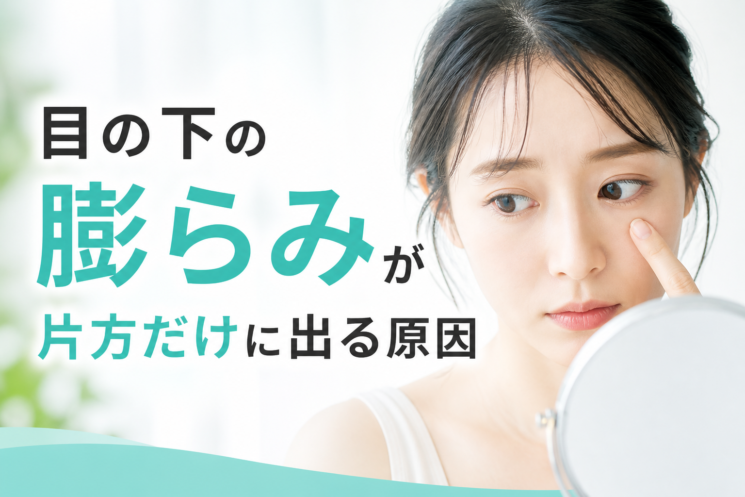 目の下の膨らみが片方だけに出る原因