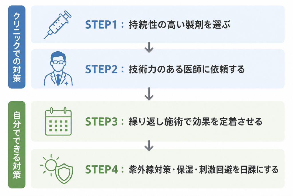涙袋のヒアルロン酸の持ちを良くする方法