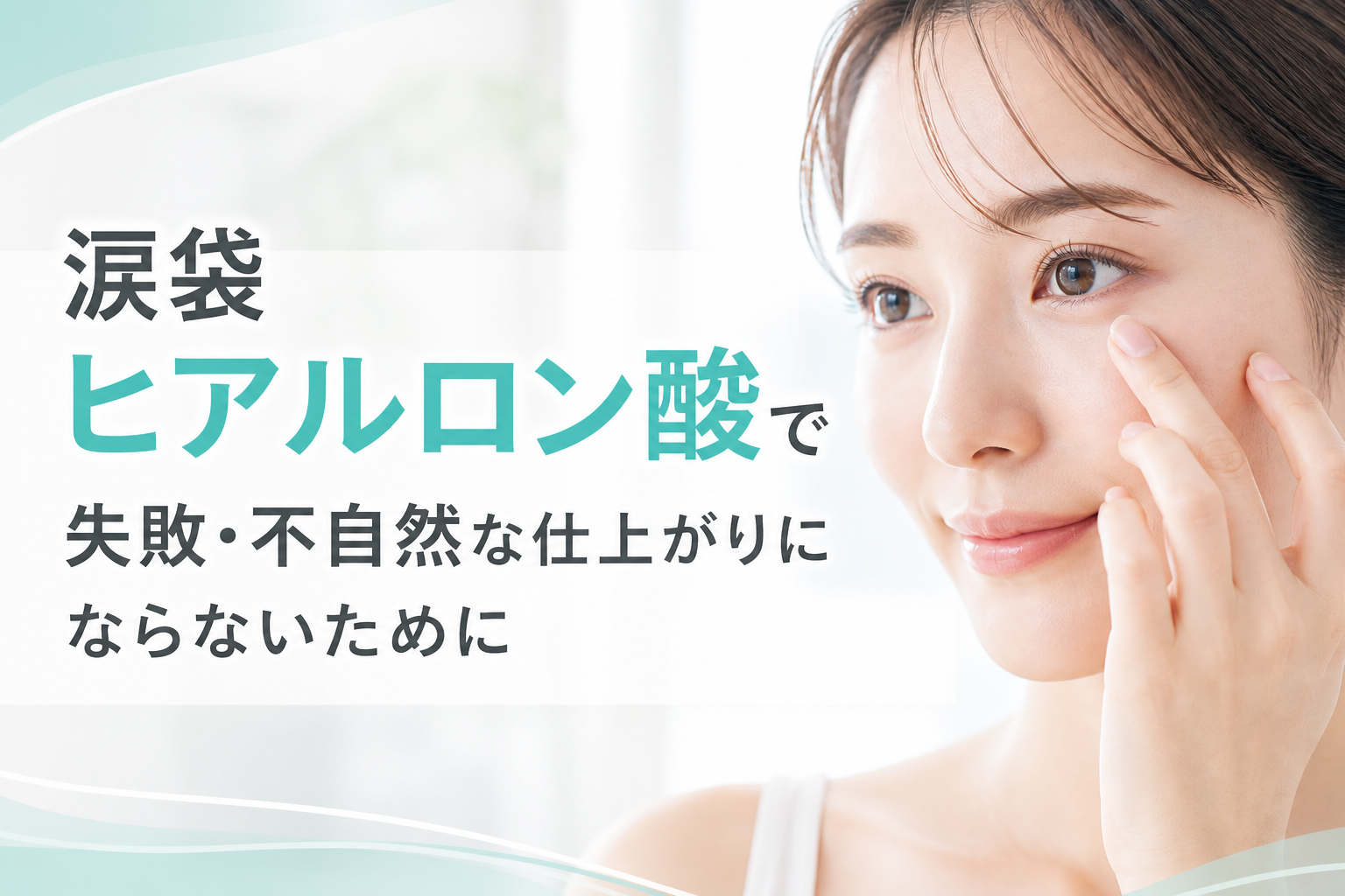 涙袋ヒアルロン酸で失敗・不自然な仕上がりにならないために