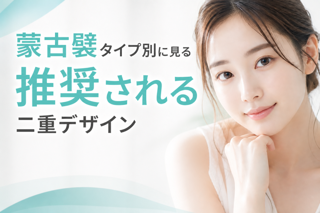 蒙古襞タイプ別に見る推奨される二重デザイン