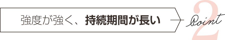 ダウンタイムが短くバレにくい